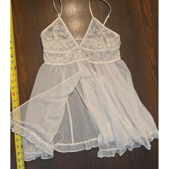 Betsey Johnson White Lace Chemise - Picture 7 of 8